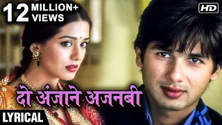 Do Anjaane Ajnabi  - Hindi Lyrics | Vivah | Shahid Kapoor, Amrita Rao | Udit Narayan, Shreya Ghoshal