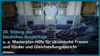 Bundestag: u. a. Masterplan Hilfe für ukrainische Frauen und Kinder und Gleichstellungsbericht