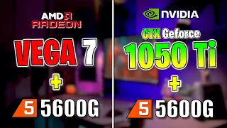 ✅ Ryzen 5 5600G ( VEGA 7 OC ) vs GTX 1050 Ti ✅ TEST in 15 GAMES ✅ 2023
