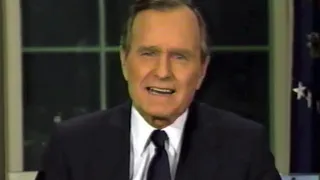 President George H.W. Bush Addresses the Nation as the Gulf War begins - January 16, 1991 9 p.m. EST