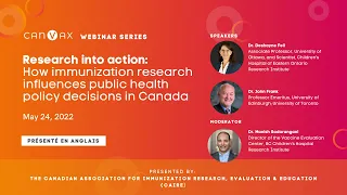 CANVax/CAIRE Webinar - How immunization research influences public health policy decisions in Canada