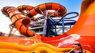 Waterslides at BRAND NEW Trident Tower in Aquaventure Waterpark DUBAI