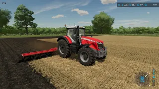 FS 22 Crocken Farm 2 (Poultry Farmer) Merging Fields, Liming, Sowing Wheat (Time-Lapse)