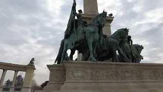 Heroes' Square or Hősök tere.  One of the MAJOR squares in Budapest. - Budapest Hungary - ECTV