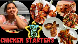 Best Chicken Staters🍗 Homemade | Chicken Lollypops | Tangdi Kebab | Chilli Chicken | Dragon Chicken