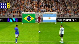 Neymar Jr Vs Messi | Brazil vs Argentina Match | Penalty Shootout Match | Efootball Gameplay 2024 |