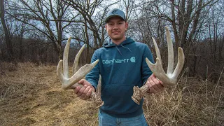 Matched Set From A Giant Buck | Iowa Shed Hunting