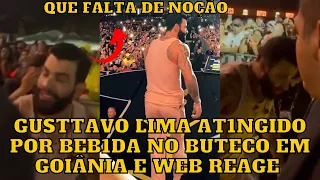 Gusttavo Lima é ATING1DO por BEBIDA ao descer do Palco e REAGE  surpreendendo