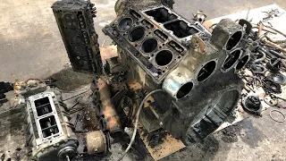Runaway 2 Stroke Detroit Diesel and Ethered Cummins Engine Tear Down