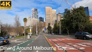 Driving Around Melbourne City | Winter 2023 | Melbourne Australia | 4K UHD