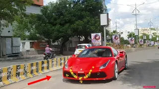 New Ferrari 488GTB Goes Crazy | Hyderabad | India