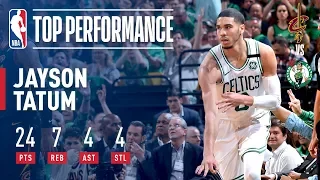Jayson Tatum Lights Up TD Garden With A Game 5 Win vs The Cavs