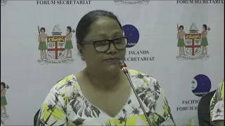 Fijian Minister for Trade holds a press conference on the outcomes of FTMM 2020