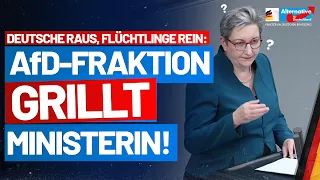 Deutsche raus, Flüchtlinge rein: AfD-Abgeordnete grillen Ministerin Geywitz! AfD-Fraktion Bundestag