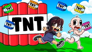 ¡BEBE NOOB EXPLOTA LAS TNTS MAS PODEROCHAS! 💥😱 BEBE NOOB Y BEBE NOOBSI TNT MOD MINECRAT