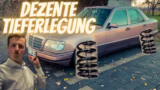 Mercedes W124 Tieferlegung Einbau und Ergebnis | E220 | H&R