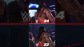 WWE 2K24 VS WWE 2K23 Comparison | Roman Reigns #shorts