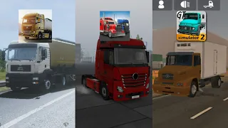 GrandTruck Simulator 2 vs Truckers of Europe 3 vs Universal Truck Simulator Truck Games Comparison