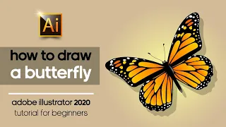 A BUTTERFLY | ADOBE ILLUSTRATOR 2020 TUTORIAL FOR BEGINNERS