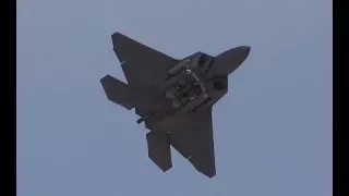 4K | Awesome F 22 Raptor Dynamic Display at Aviation Nation 2016