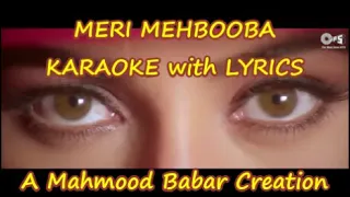 MERI MEHBOOBA || LYRICAL KARAOKE || PERFECT SOUND || PARDES || SRK | MAHIMA CHOUDHRI