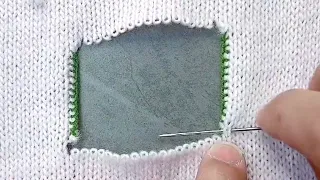 Amazing Way to Repair a Big Hole in a Sweater 💞Great Method!👍💯