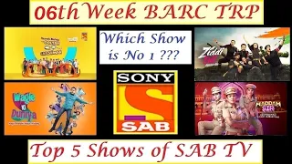 Sab TV Week 6 TRP - Sony Sab Week 6 Main Trp - Sab TV Shows TRP List