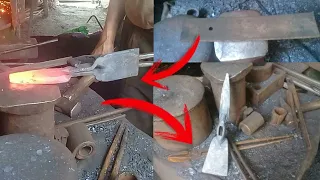 كيفية صنع الفأس/  How to make an ax