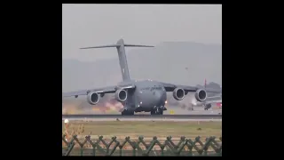 C-17 Globe Master takeoff || INDIAN GLOBEMASTER || #INDIANAIRFORCE,#SHORTS,#Defence_motivation