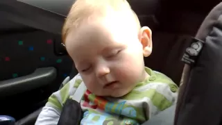 Cute Baby Leo Fighting Sleep (Original)