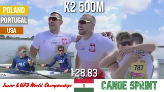 K2 Men 500m U23 Final A | HUNGARY CHAMPION |Junior & U23 World Championships Szeged Hungary 2022