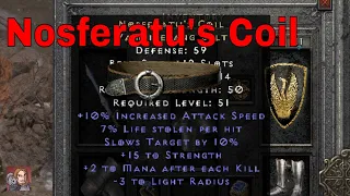 D2R Unique Items - Nosferatu's Coil (Vampirefang Belt)