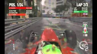 F1 2010 - Gameplay - (PC) - Ferrari - Felipe Massa - Light Rain in Monte Carlo Monaco