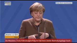 Angela Merkel [CDU] zum Tod von Anis Amri