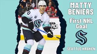 Matty Beniers #10 (Seattle Kraken) first NHL goal Apr 16, 2022