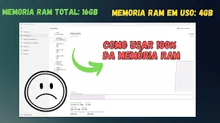 PC NÃO ESTÁ USANDO TODA A MEMORIA RAM | COMO USAR 100% DA MEMORIA RAM 2023 #windows11