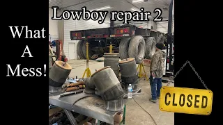 @DirtPerfect  lowboy trailer repair part 2 #Talbert #ccequipment