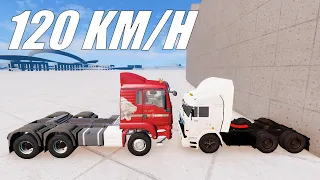 MAN VS KAMAZ💥CRASH TEST 120KM  - BeamNG.Drive