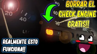 🟢TRUCO l COMO ELIMINAR, BORRAR O QUITAR👌 EL CHECK ENGINE DEL TABLERO SIN ESCANNER TOTALMENTE GRATIS!