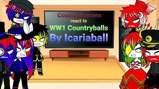 Countryhumans react to WW1 Countryballs by Icariaball