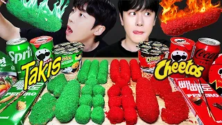 ASMR MUKBANG 직접 만든 타키스 대왕 가래떡 떡볶이 불닭볶음면 치즈스틱 핫도그 먹방 & 레시피 FIRE NOODLES AND Tteokbokki EATING SOUND!