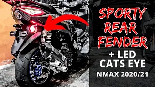 FENDER BELAKANG YAMAHA SPORTY DAN LED CATS EYE UNTUK NMAX 2020/21 ⎮ TUTORIAL PEMASANGAN (Bahasa Inggris)