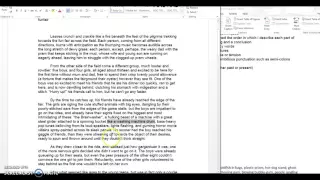 GCSE Eng - Descriptive Writing 8 - Analysis part 1