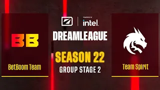 Dota2 - BetBoom Team vs Team Spirit - Game 1 - DreamLeague Season 22 - Group Stage 2