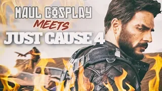 Cosplayer gets catapulted over exploding cars 🔥 MAUL COSPLAY x JUST CAUSE 4 ❕Maul X Maja