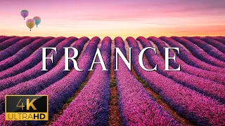 FLYING OVER FRANCE (4K UHD) - Peaceful Music With Wonderful Natural Landscape For Relaxation On TV