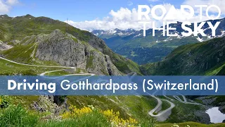 4K Drivers view - Hospental to Gotthard pass Switzerland | Road to the Sky