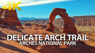 ARCHES NATIONAL PARK - Delicate Arch Trail, Hiking, Utah, USA, Travel, 4K UHD