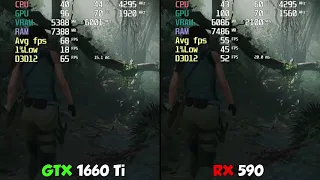 GTX 1660 Ti vs RX 590 Test in 8 Games