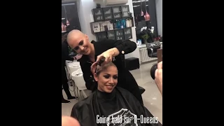 Bald Girl Shave My Long Hair For First Time